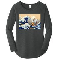 Hokusai The Great Wave Off Kanagawa Japanese Art Anime Women's Perfect Tri Tunic Long Sleeve Shirt