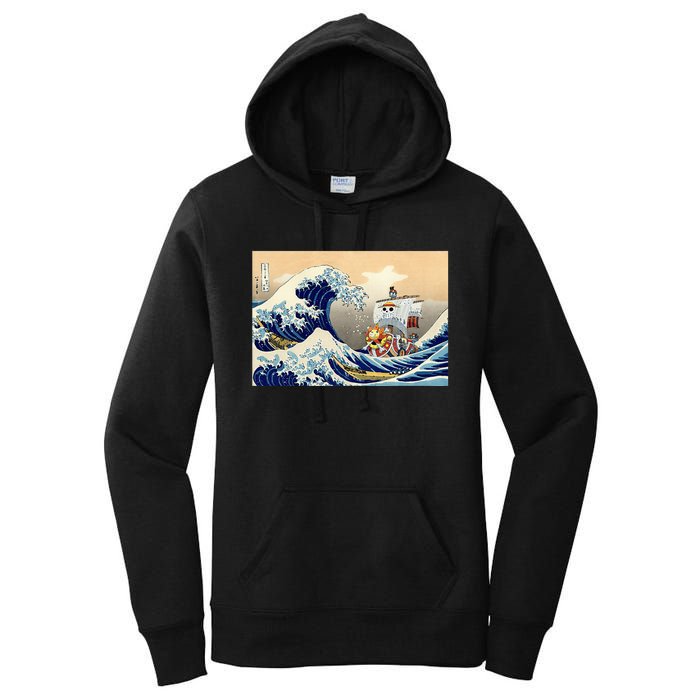 Hokusai The Great Wave Off Kanagawa Japanese Art Anime Women's Pullover Hoodie