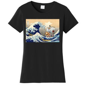 Hokusai The Great Wave Off Kanagawa Japanese Art Anime Women's T-Shirt