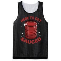 Here To Get Sauced Shirt Christmas Get Sauced Thanksgiving  Mesh Reversible Basketball Jersey Tank