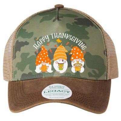 Happy Thanksgiving Gnome Festive Holiday Legacy Tie Dye Trucker Hat