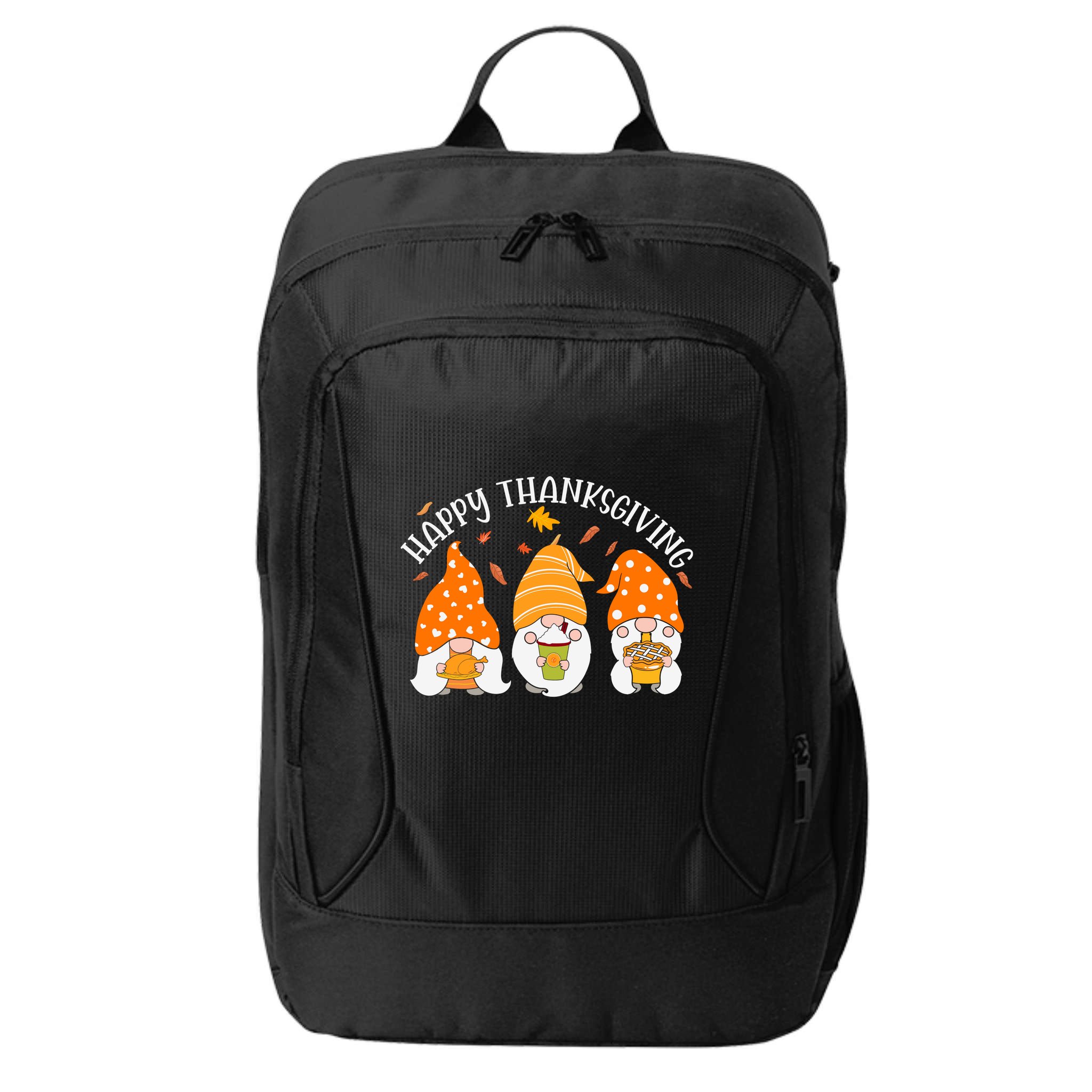 Happy Thanksgiving Gnome Festive Holiday City Backpack