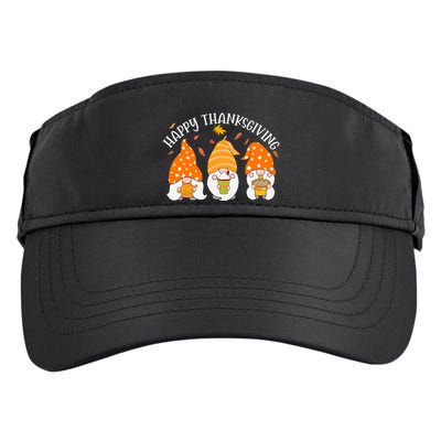 Happy Thanksgiving Gnome Festive Holiday Adult Drive Performance Visor