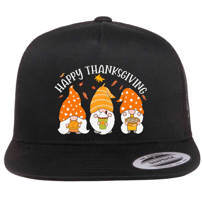 Happy Thanksgiving Gnome Festive Holiday Flatbill Hat