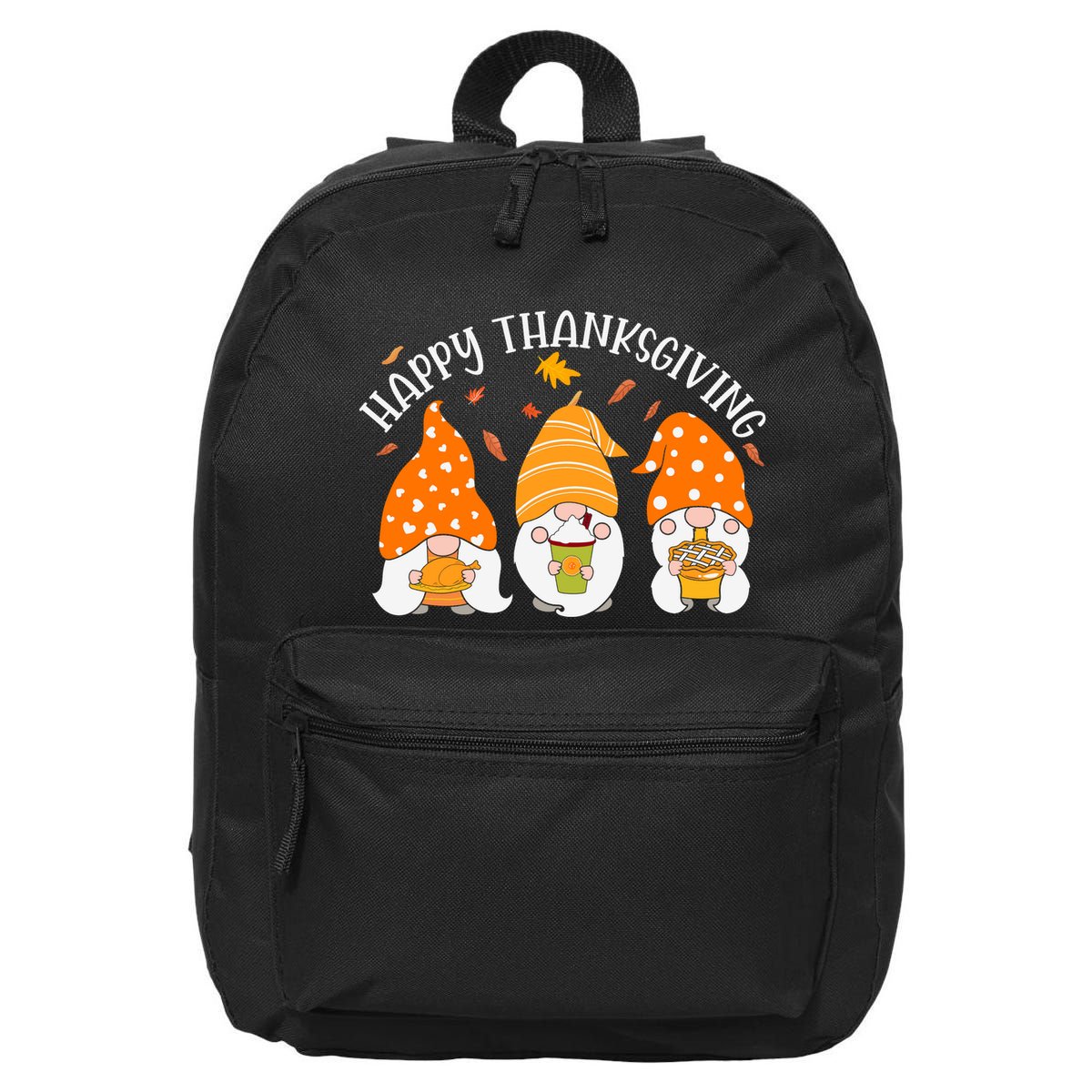 Happy Thanksgiving Gnome Festive Holiday 16 in Basic Backpack