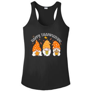 Happy Thanksgiving Gnome Festive Holiday Ladies PosiCharge Competitor Racerback Tank