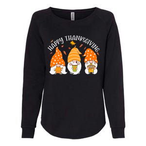 Happy Thanksgiving Gnome Festive Holiday Womens California Wash Sweatshirt