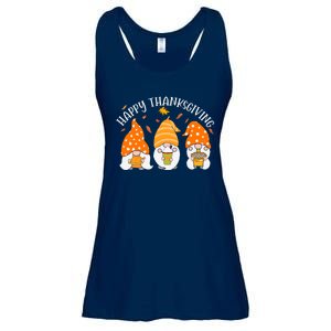 Happy Thanksgiving Gnome Festive Holiday Ladies Essential Flowy Tank