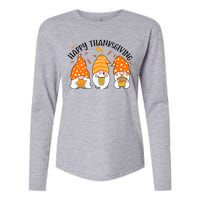 Happy Thanksgiving Gnome Festive Holiday Womens Cotton Relaxed Long Sleeve T-Shirt