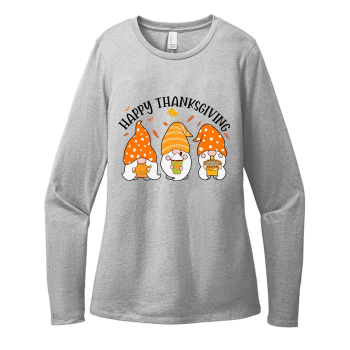 Happy Thanksgiving Gnome Festive Holiday Womens CVC Long Sleeve Shirt