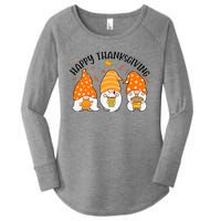 Happy Thanksgiving Gnome Festive Holiday Women's Perfect Tri Tunic Long Sleeve Shirt