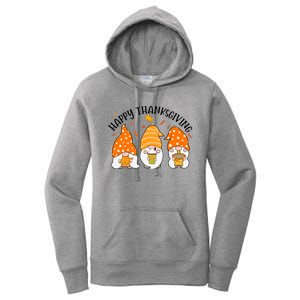 Happy Thanksgiving Gnome Festive Holiday Women's Pullover Hoodie