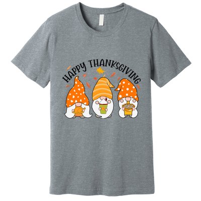 Happy Thanksgiving Gnome Festive Holiday Premium T-Shirt
