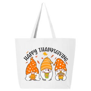 Happy Thanksgiving Gnome Festive Holiday 25L Jumbo Tote