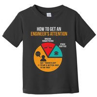 How To Get EngineerS Attention Pie Chart Funny Engineer Toddler T-Shirt
