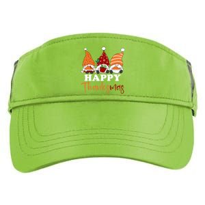 Happy Thanksmas Gnomes Thanksgiving Christmas Great Gift Adult Drive Performance Visor