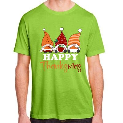 Happy Thanksmas Gnomes Thanksgiving Christmas Great Gift Adult ChromaSoft Performance T-Shirt