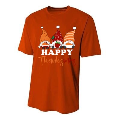 Happy Thanksmas Gnomes Thanksgiving Christmas Great Gift Performance Sprint T-Shirt