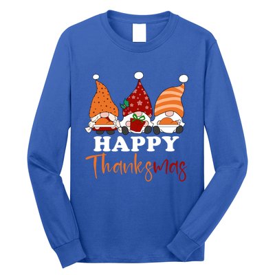 Happy Thanksmas Gnomes Thanksgiving Christmas Great Gift Long Sleeve Shirt