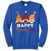 Happy Thanksmas Gnomes Thanksgiving Christmas Great Gift Tall Sweatshirt