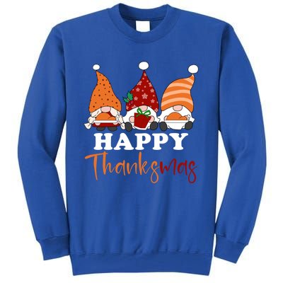 Happy Thanksmas Gnomes Thanksgiving Christmas Great Gift Tall Sweatshirt