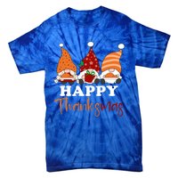 Happy Thanksmas Gnomes Thanksgiving Christmas Great Gift Tie-Dye T-Shirt