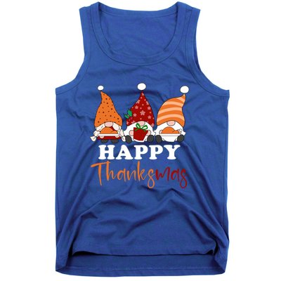 Happy Thanksmas Gnomes Thanksgiving Christmas Great Gift Tank Top