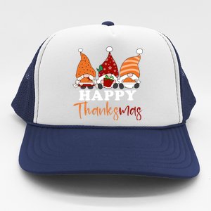 Happy Thanksmas Gnomes Thanksgiving Christmas Great Gift Trucker Hat