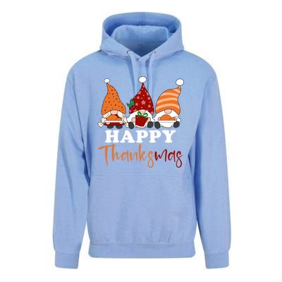 Happy Thanksmas Gnomes Thanksgiving Christmas Great Gift Unisex Surf Hoodie