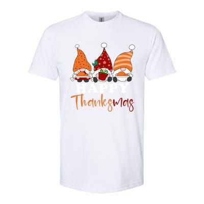 Happy Thanksmas Gnomes Thanksgiving Christmas Great Gift Softstyle CVC T-Shirt