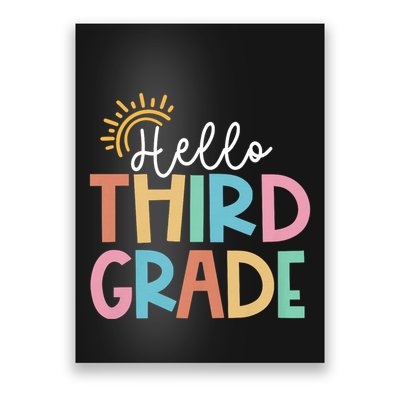 Hello Third Grade Team 3rd Grade Back To School Teacher Poster