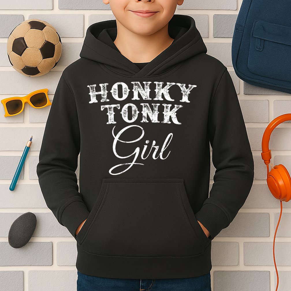 Honky Tonk Girl The Original Country Music Kids Hoodie
