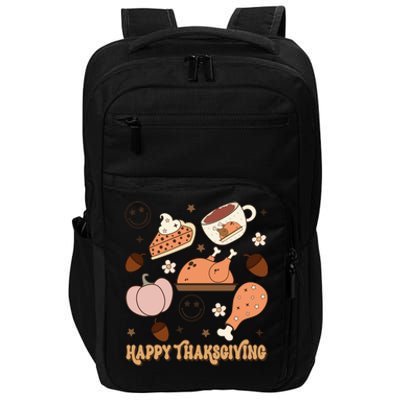 Happy Thanksgiving Groovy Family Thanksgiving Matching Outfits Impact Tech Backpack