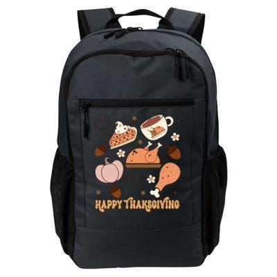 Happy Thanksgiving Groovy Family Thanksgiving Matching Outfits Daily Commute Backpack