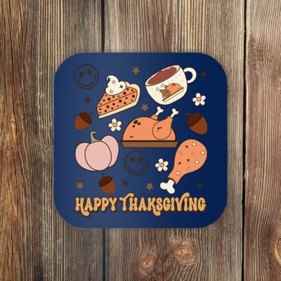 Happy Thanksgiving Groovy Family Thanksgiving Matching Outfits Coaster