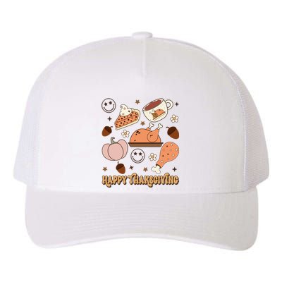 Happy Thanksgiving Groovy Family Thanksgiving Matching Outfits Yupoong Adult 5-Panel Trucker Hat