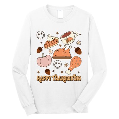 Happy Thanksgiving Groovy Family Thanksgiving Matching Outfits Long Sleeve Shirt