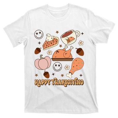 Happy Thanksgiving Groovy Family Thanksgiving Matching Outfits T-Shirt