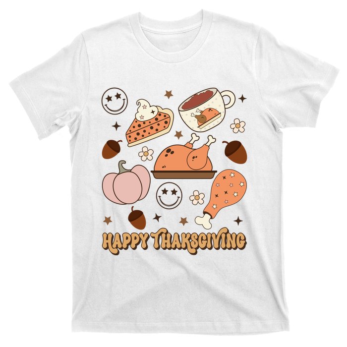 Happy Thanksgiving Groovy Family Thanksgiving Matching Outfits T-Shirt