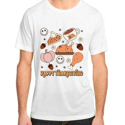 Happy Thanksgiving Groovy Family Thanksgiving Matching Outfits Adult ChromaSoft Performance T-Shirt