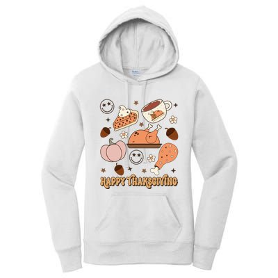 Happy Thanksgiving Groovy Family Thanksgiving Matching Outfits Women's Pullover Hoodie