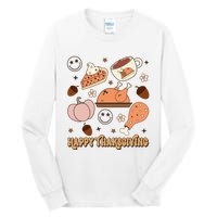 Happy Thanksgiving Groovy Family Thanksgiving Matching Outfits Tall Long Sleeve T-Shirt