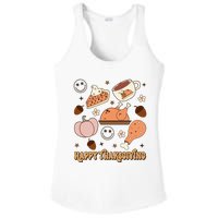 Happy Thanksgiving Groovy Family Thanksgiving Matching Outfits Ladies PosiCharge Competitor Racerback Tank