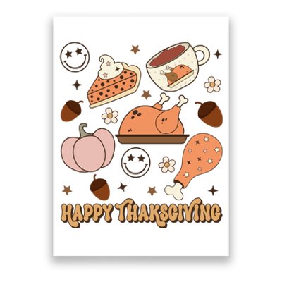 Happy Thanksgiving Groovy Family Thanksgiving Matching Outfits Poster