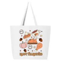 Happy Thanksgiving Groovy Family Thanksgiving Matching Outfits 25L Jumbo Tote