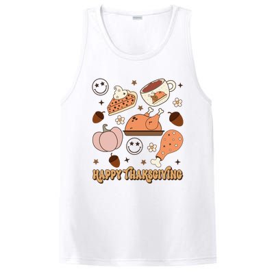 Happy Thanksgiving Groovy Family Thanksgiving Matching Outfits PosiCharge Competitor Tank