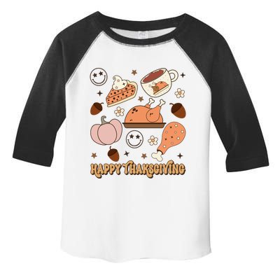 Happy Thanksgiving Groovy Family Thanksgiving Matching Outfits Toddler Fine Jersey T-Shirt