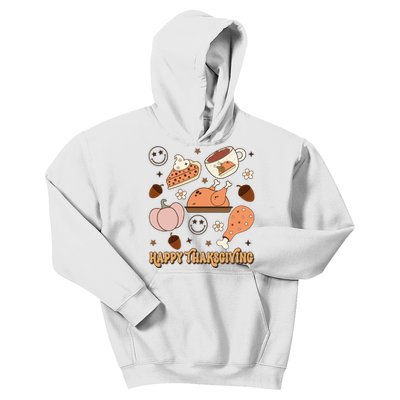 Happy Thanksgiving Groovy Family Thanksgiving Matching Outfits Kids Hoodie