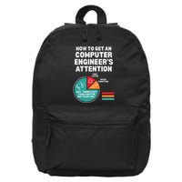 How To Get Engineers Attention Funny Computer Engineering 16 in Basic Backpack