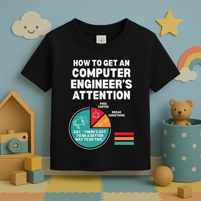 How To Get Engineers Attention Funny Computer Engineering Toddler T-Shirt
